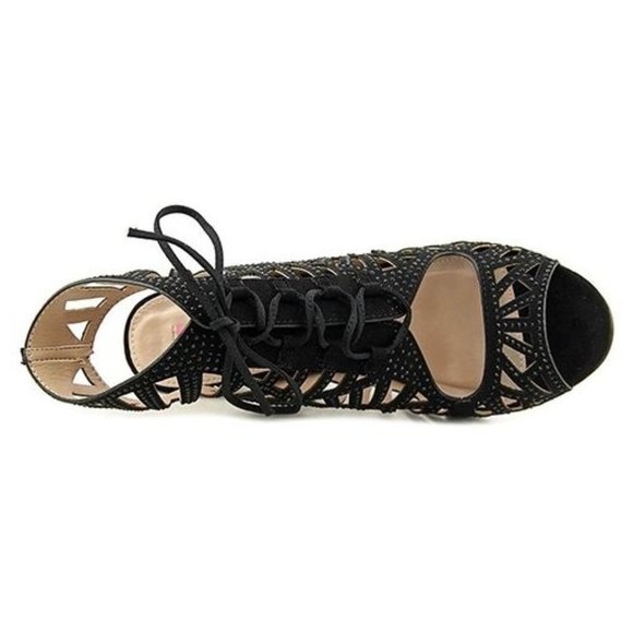 BETSEY JOHNSON Lexxe Rhinestone Cage Sandals sz 6 - Picture 5 of 15